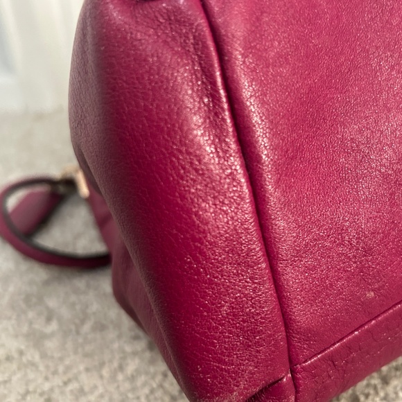 Coach Soft Leather "Edie" Handbag; Fuchsia, 2 Straps - Picture 7 of 13